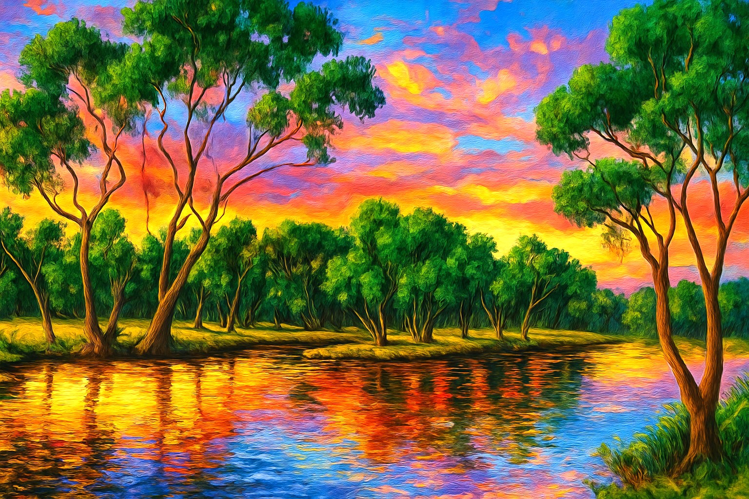 Sunset Reflections Diamond Painting Kit
