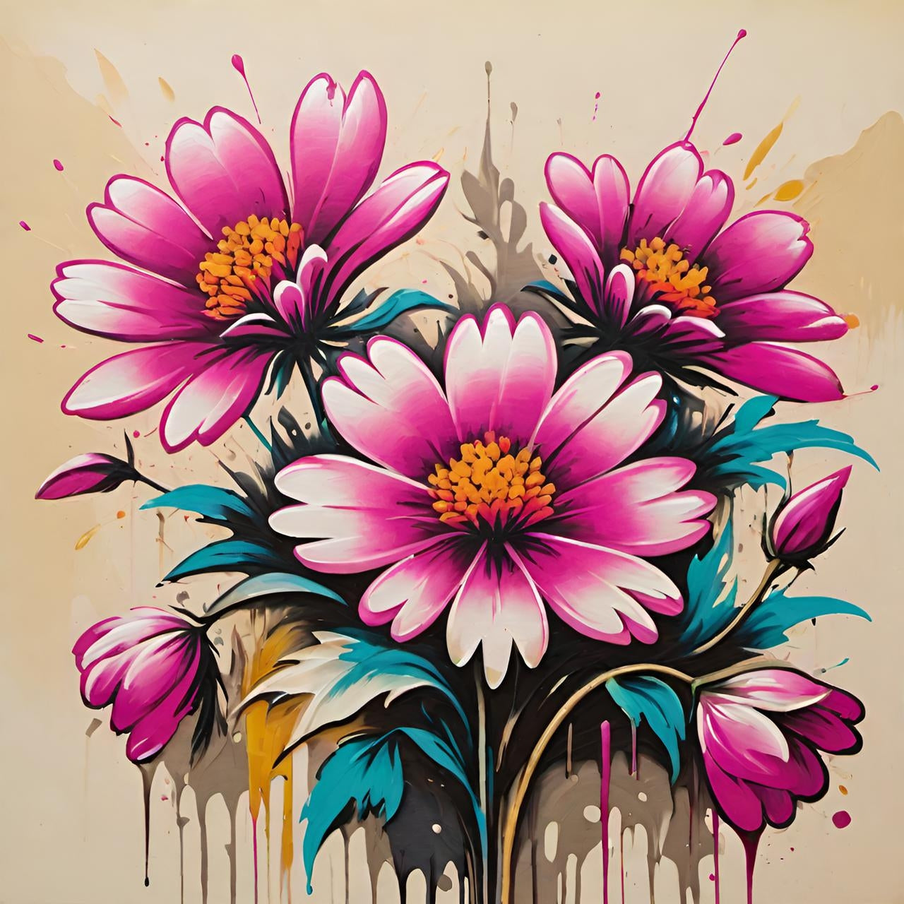 Graffiti Bloom Diamond Painting Kit