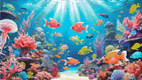 A Diamond Painting Rendering Of Colourful Fish And Coral Reefs Illuminated By Sunlight In A Vibrant Underwater Scene. Size - 70cm X 40cm