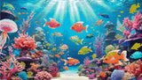 A Diamond Painting Rendering Of Colourful Fish And Coral Reefs Illuminated By Sunlight In A Vibrant Underwater Scene. Size - 70cm X 40cm