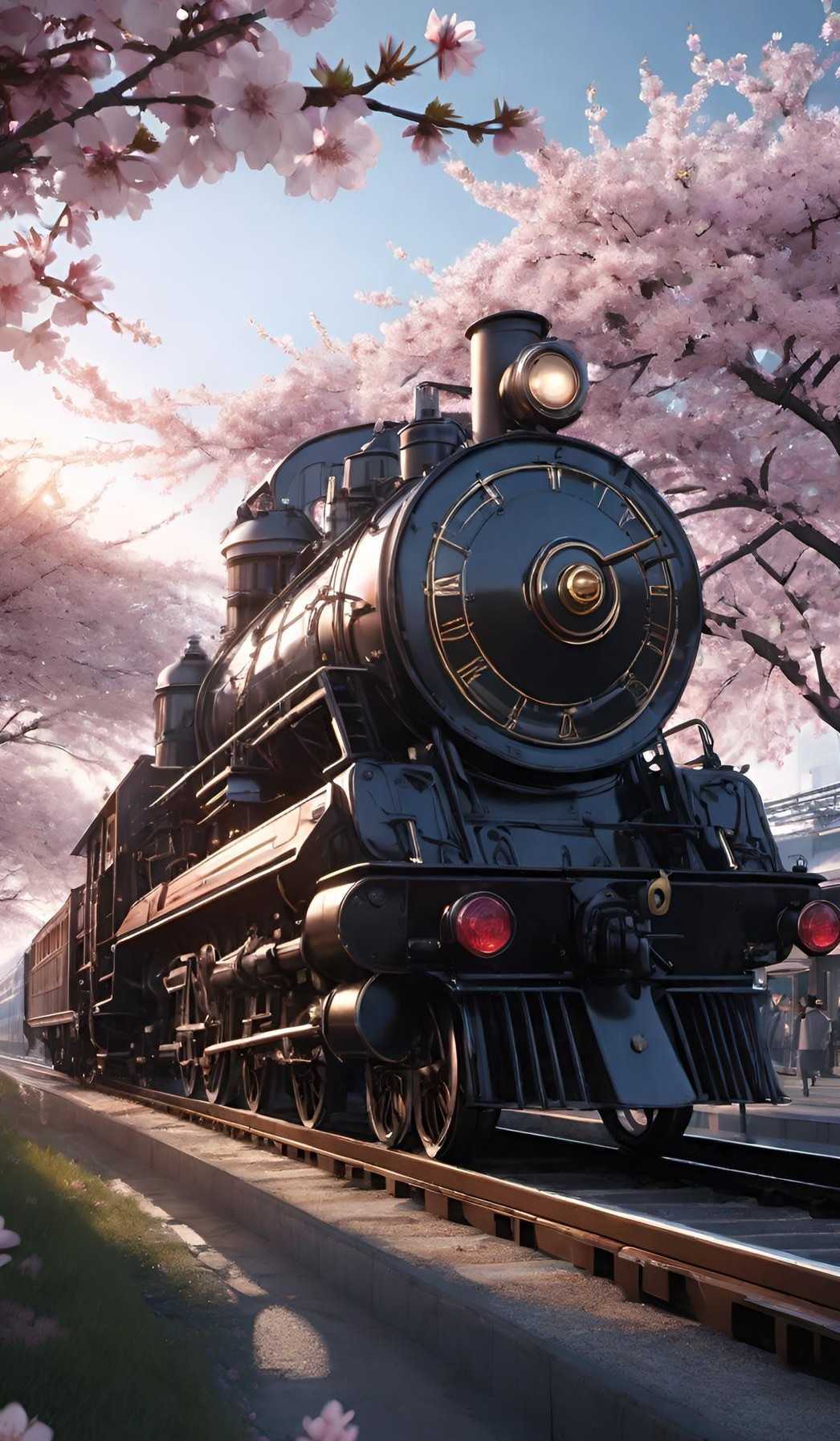 Iron Horse Among Blossoms