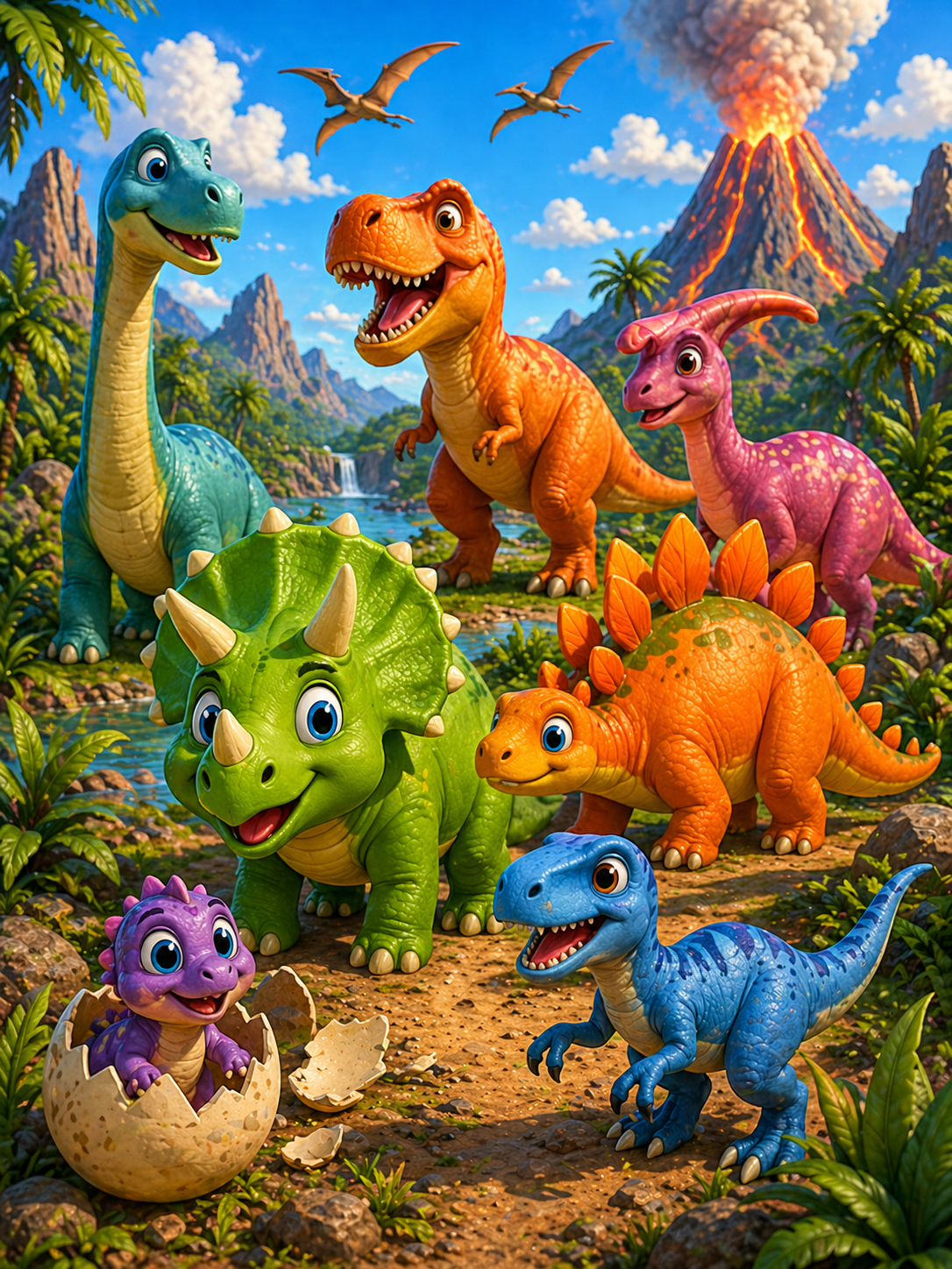 Prehistoric Pals Diamond Painting Kit