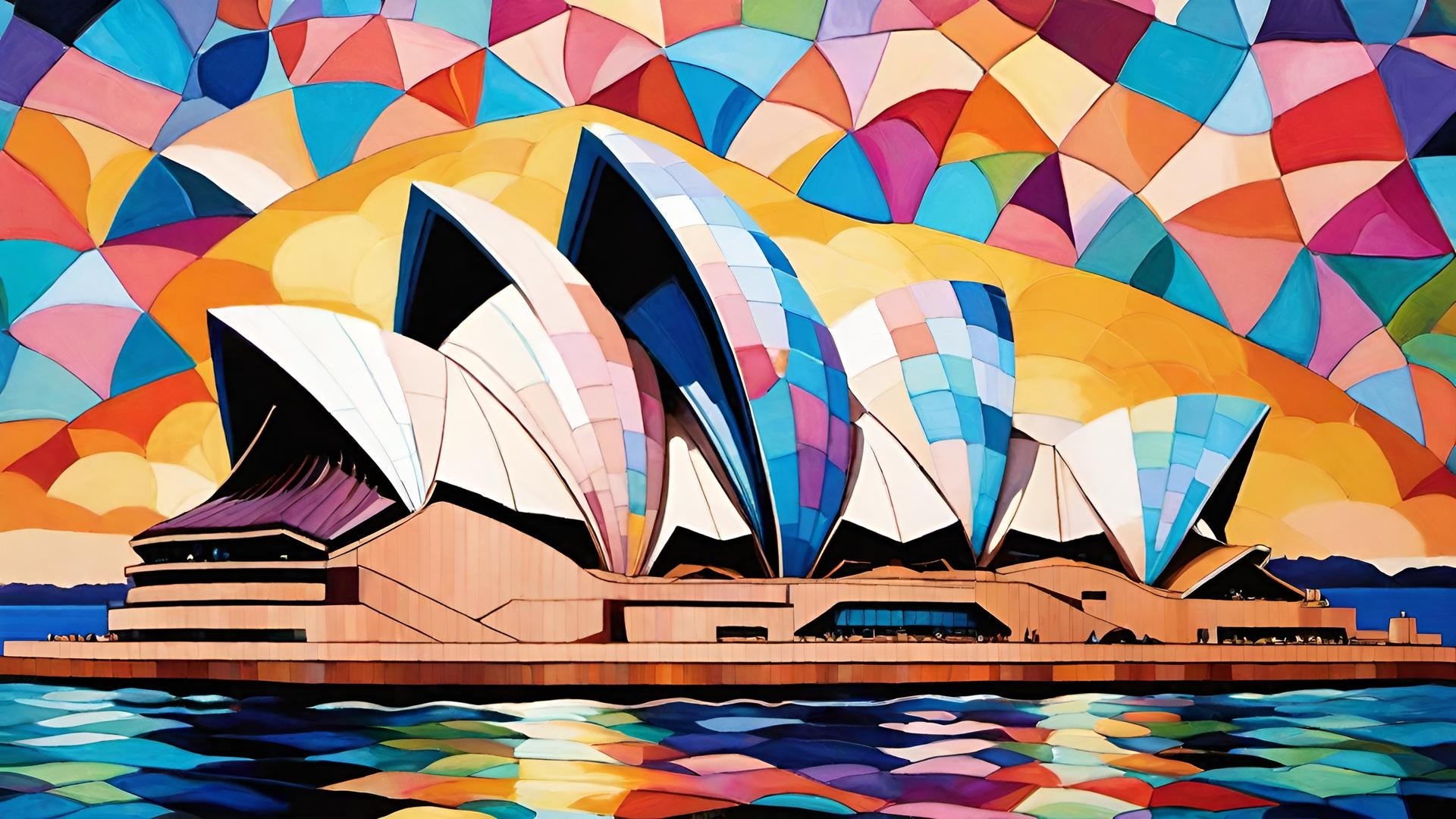 Patchwork Sydney Opera House Diamond Painting Kit