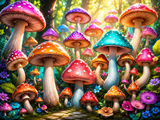 Mushroom Dreamscape Diamond Painting Kit