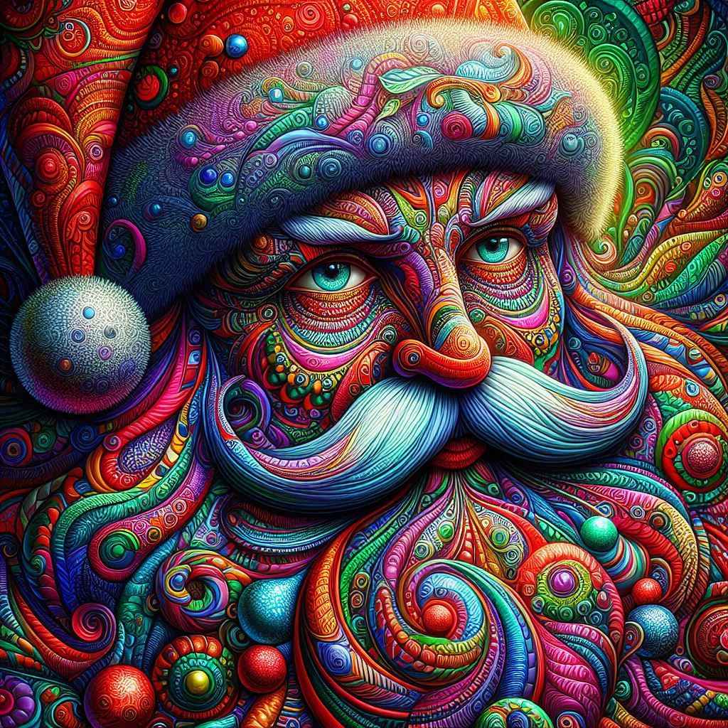 Psychedelic Saint Nick Diamond Painting Kit