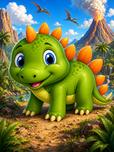 Simon the Stegosaurus Diamond Painting Kit