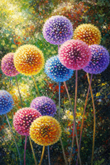 Colourful Dandelions Diamond Painting Kit