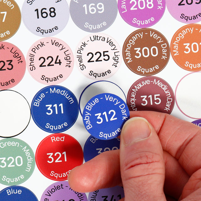 Vibrant Colour Coded Vinyl Sticker Set for Diamond Painting – Diamond ...