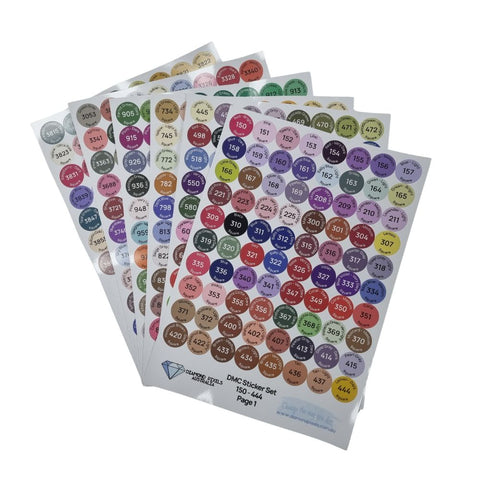 Vibrant Colour Coded Vinyl Sticker Set for Diamond Painting – Diamond ...