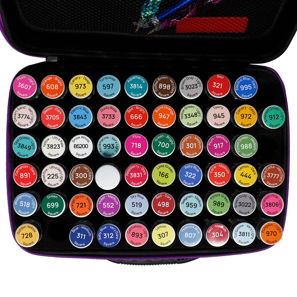 Vibrant Colour Coded Vinyl Sticker Set for Diamond Painting