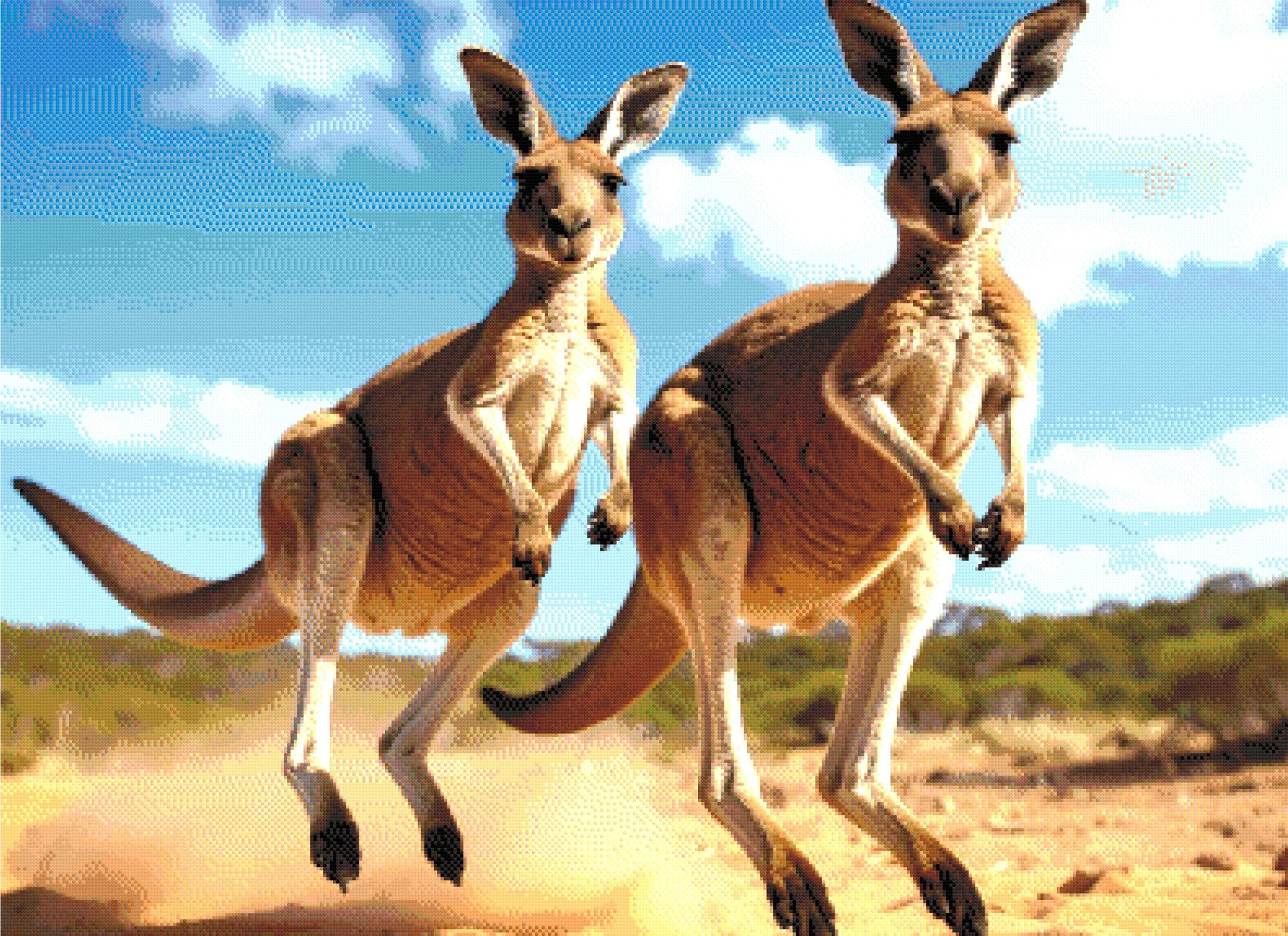 Kangaroo Buddies Diamond Painting Kit