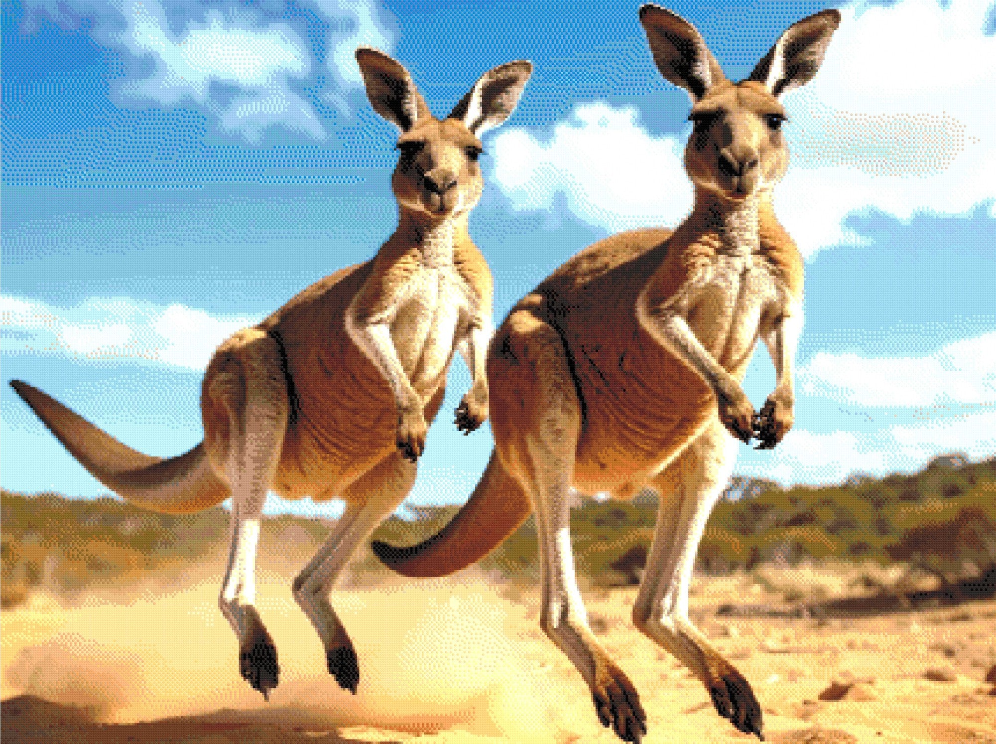 Kangaroo Buddies Diamond Painting Kit