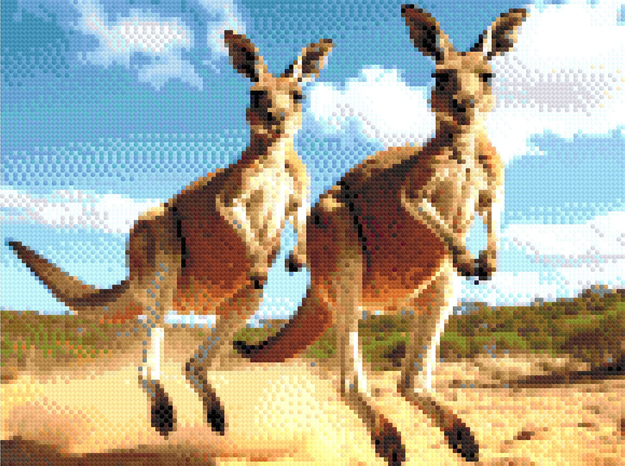 Kangaroo Buddies Diamond Painting Kit