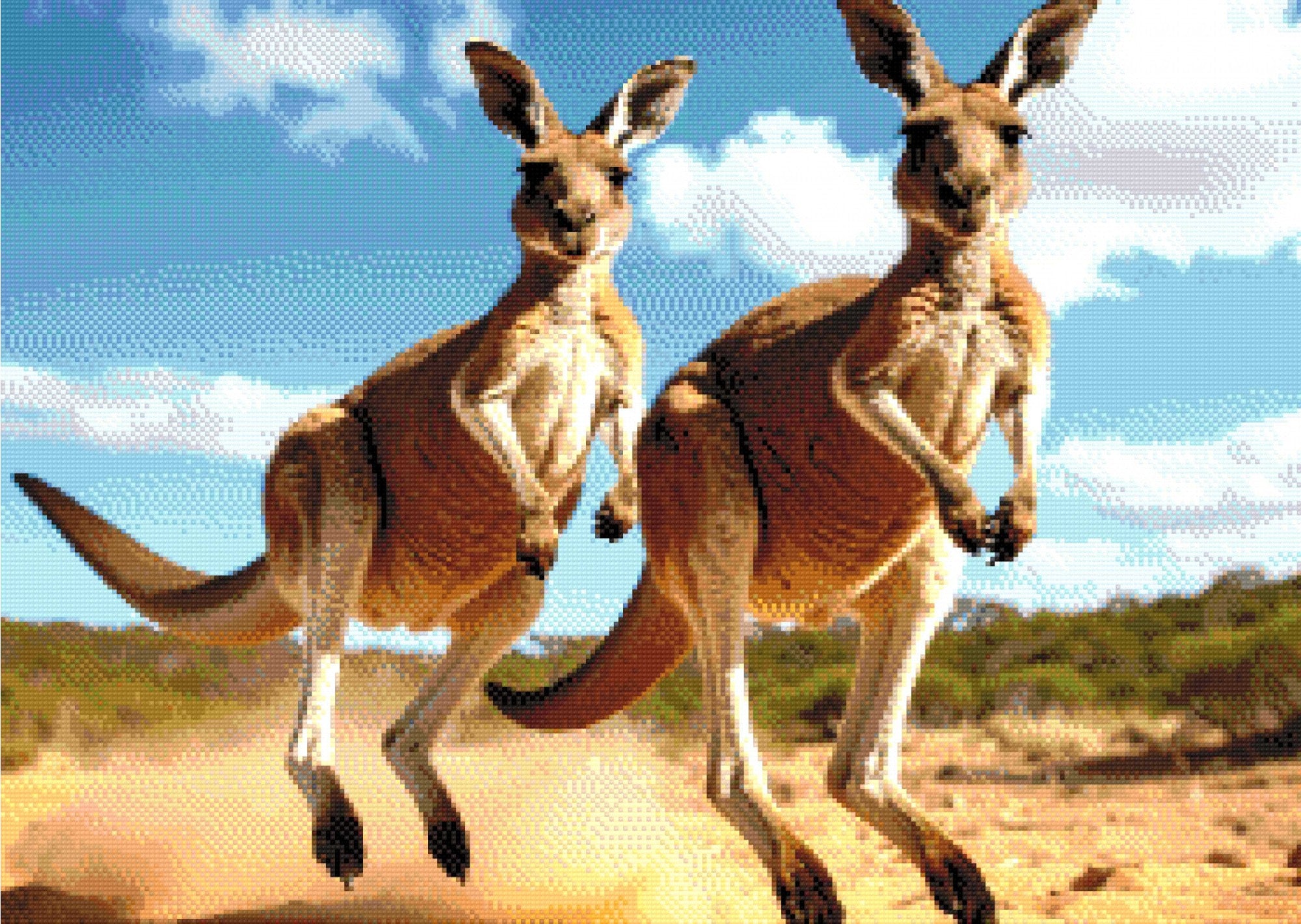 Kangaroo Buddies Diamond Painting Kit