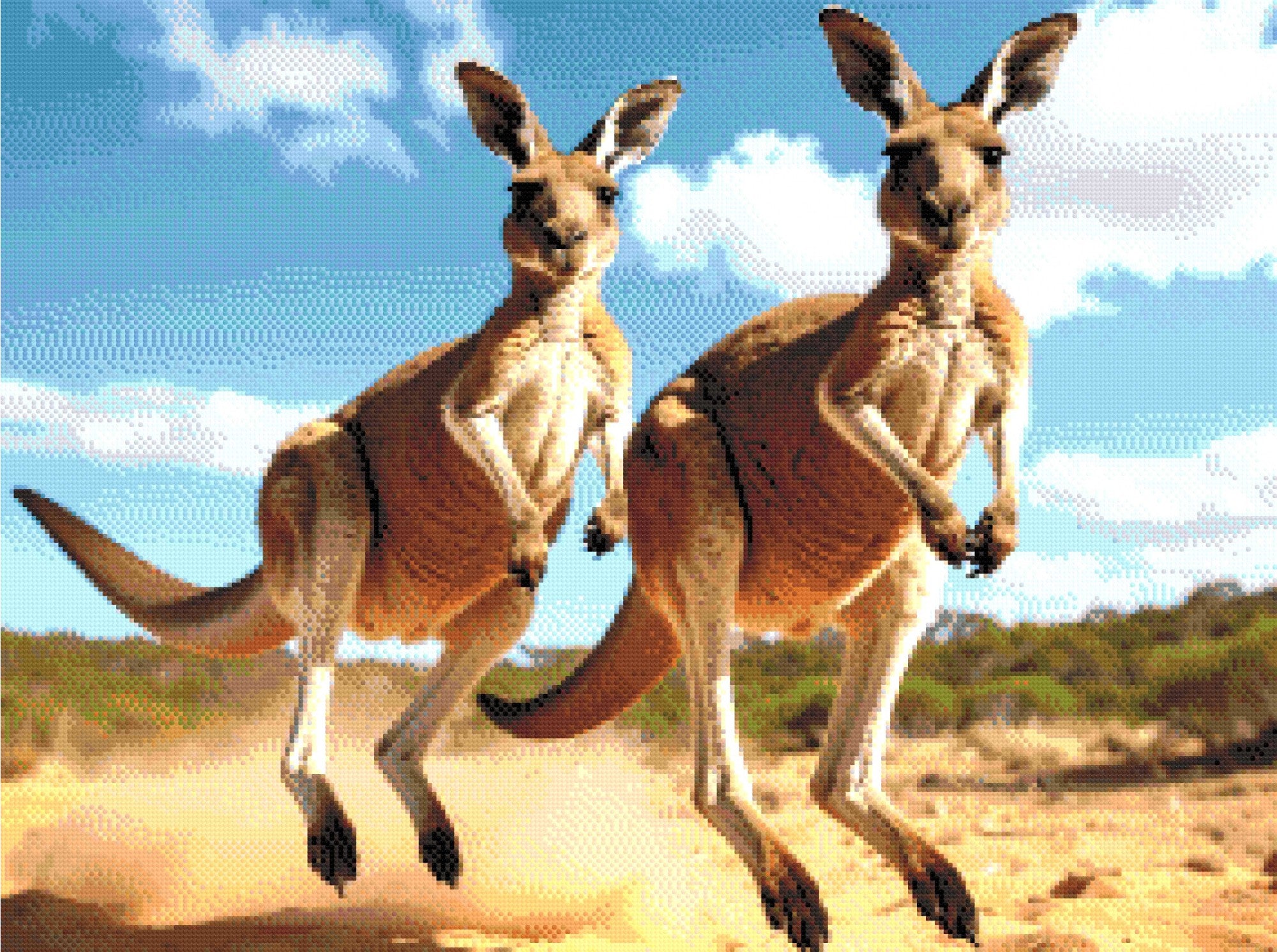 Kangaroo Buddies Diamond Painting Kit