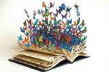 Butterflies emerging from an open book, colourful and lively. Size - 90cm x 60cm