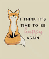 A serene fox with a motivational quote about happiness. Size - 50cm x 60cm