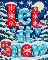 A diamond painting rendering of Let it Snow Size - 40cm x 50cm