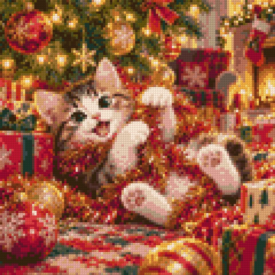 A diamond painting rendering of Tinsel Delight Size - 30cm x 30cm