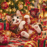 A diamond painting rendering of Tinsel Delight Size - 30cm x 30cm