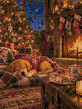A diamond painting rendering of Cozy Nap Size - 30cm x 40cm