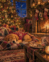 A diamond painting rendering of Cozy Nap Size - 40cm x 50cm