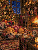 A diamond painting rendering of Cozy Nap Size - 60cm x 80cm