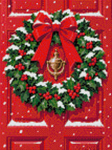 A diamond painting rendering of Holiday Door Size - 30cm x 40cm