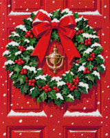 A diamond painting rendering of Holiday Door Size - 40cm x 50cm