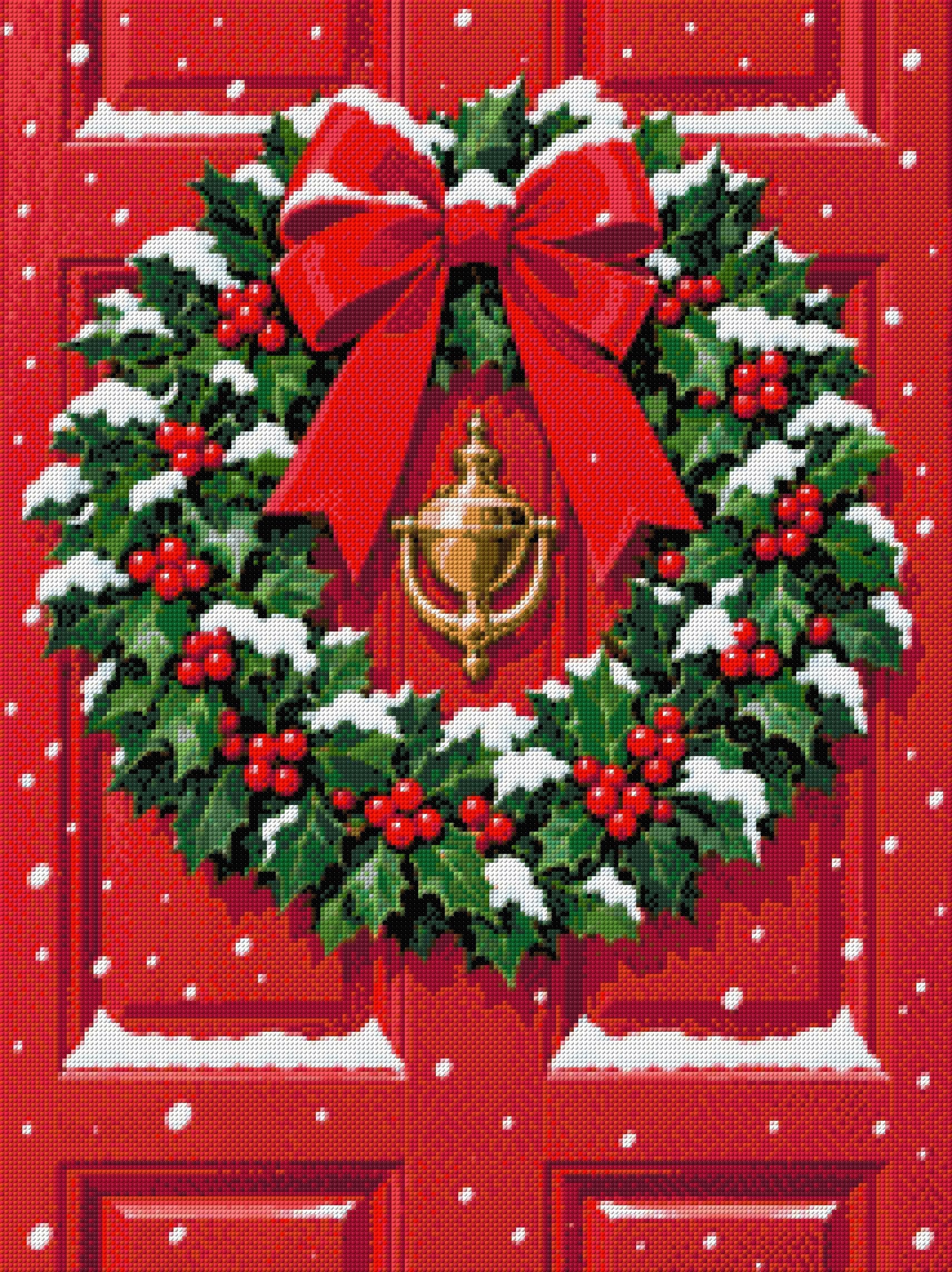 A diamond painting rendering of Holiday Door Size - 60cm x 80cm
