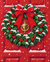 A diamond painting rendering of Holiday Door Size - 80cm x 100cm