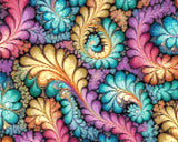 A Diamond Painting Rendering Of Colourful Fractal Art With Swirling Patterns Resembling Flower Petals In Multiple Hues. Size - 50cm X 40cm