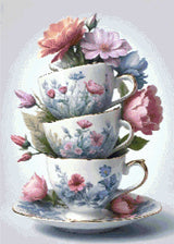 Tea Cup Cascade Diamond Painting Kit