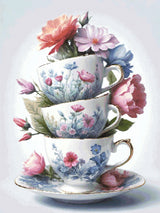Tea Cup Cascade Diamond Painting Kit