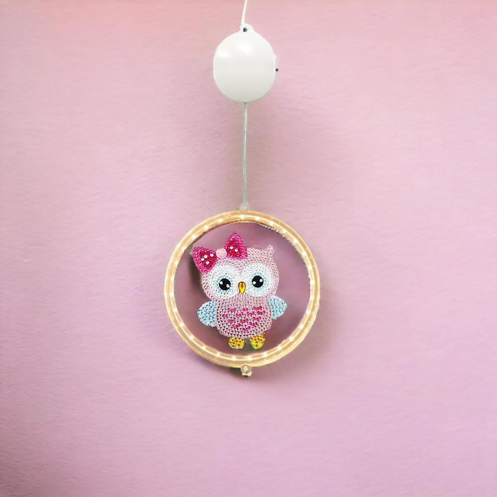 Hanging Round Night Light - Adorable Owl