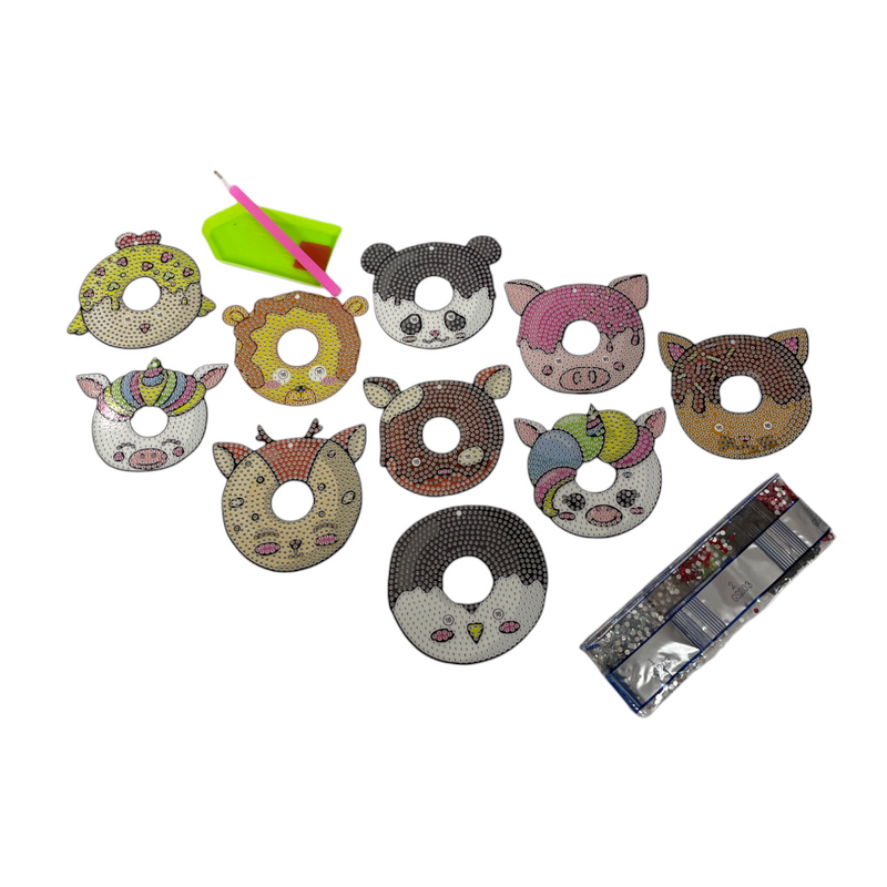Ornament Set - Animal Donuts