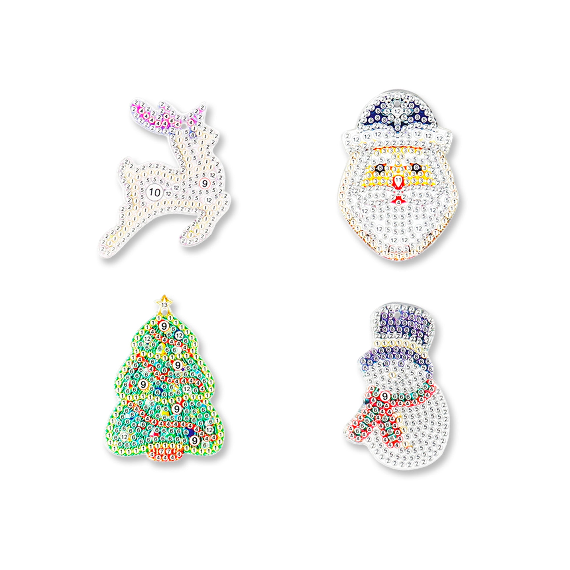 Keychains - Traditional Christmas (set of 4)