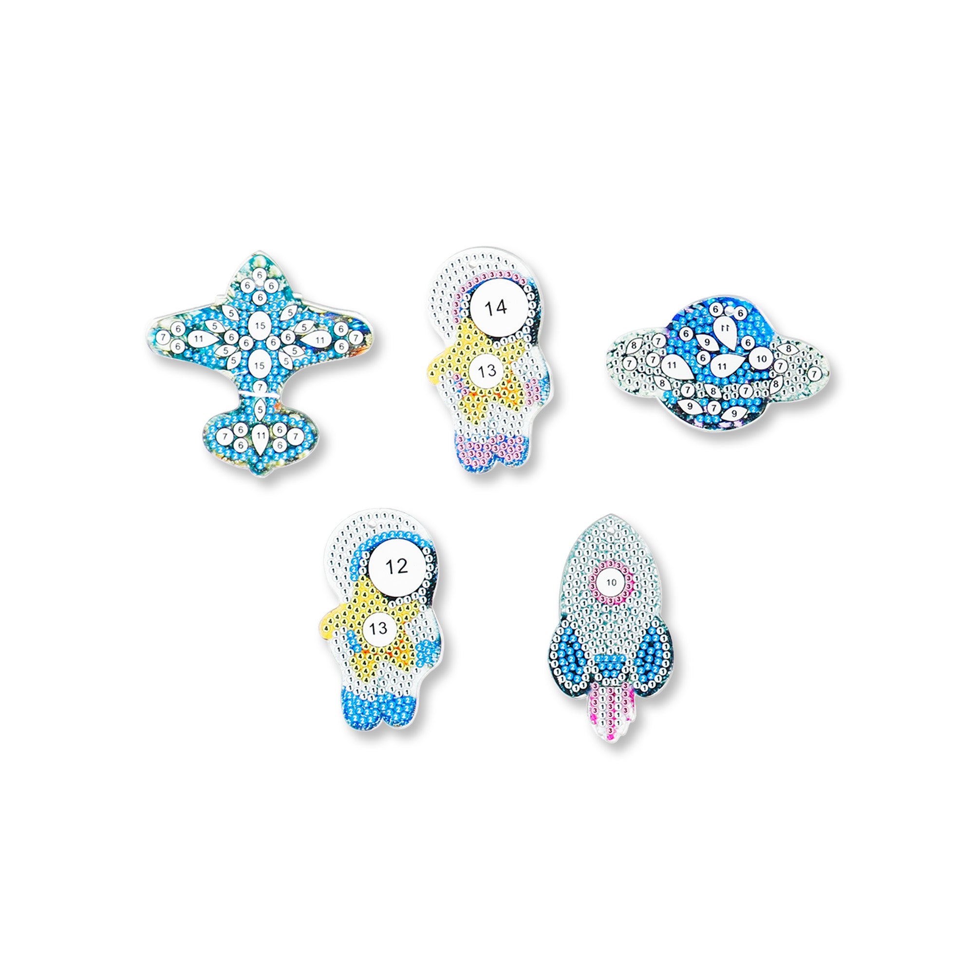 Keychain - Space (set of 5)