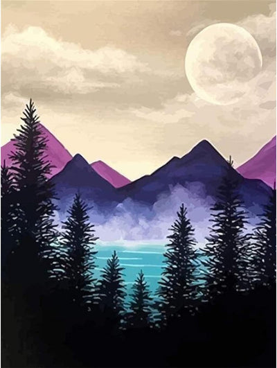 Paint by Numbers Kit - Purple Mountains