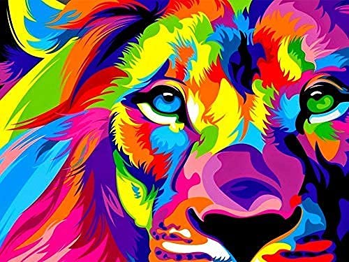 Paint By Numbers Kit - Rainbow Lion