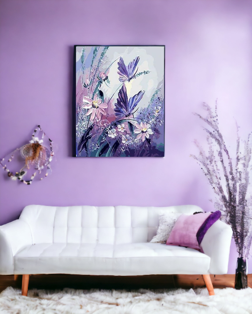 Paint By Numbers - Lavender Butterflies