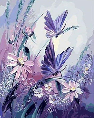 Paint By Numbers - Lavender Butterflies