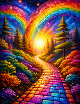 Rainbow Road Journey Diamond Painting Kit