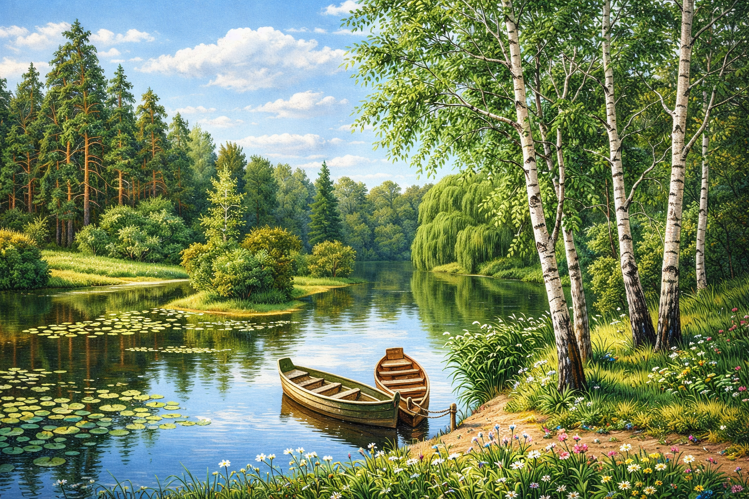 River's Quiet Moment Diamond Painting Kit