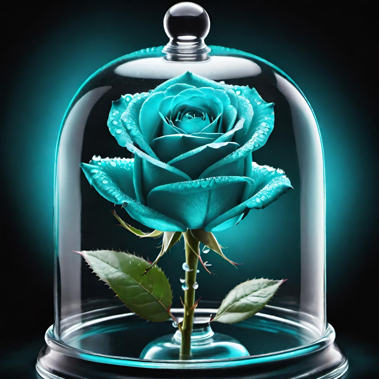 The Aquamarine Bloom Within Diamond Painting Kit