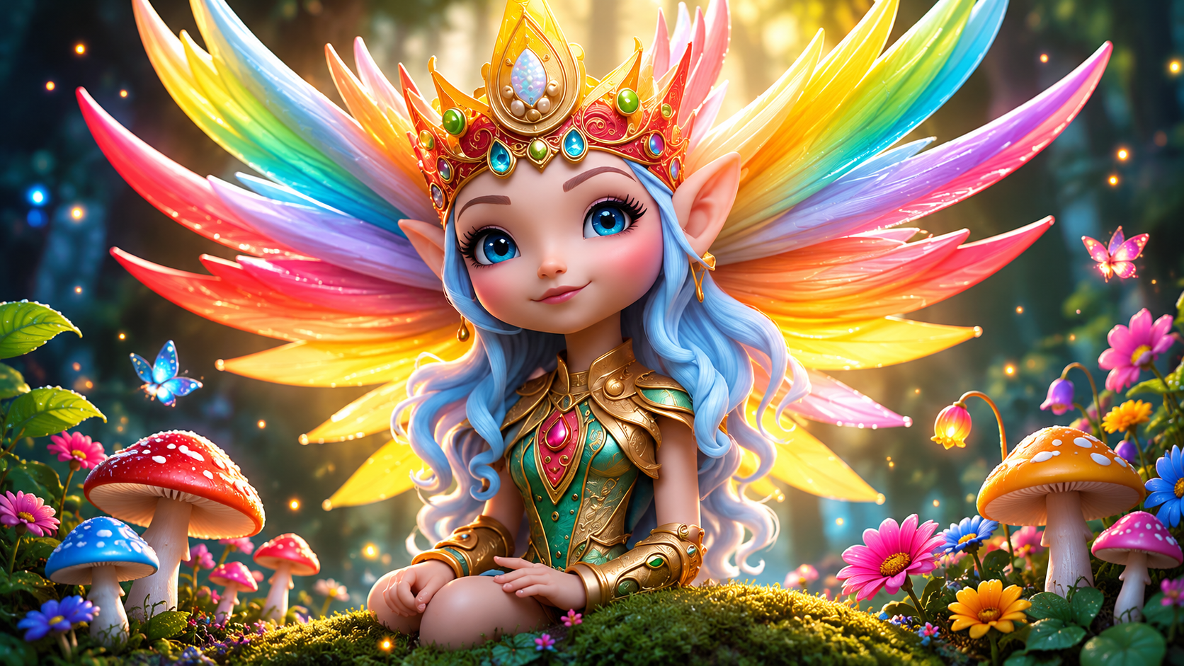 Rainbow Winged Guardian Diamond Painting Kit