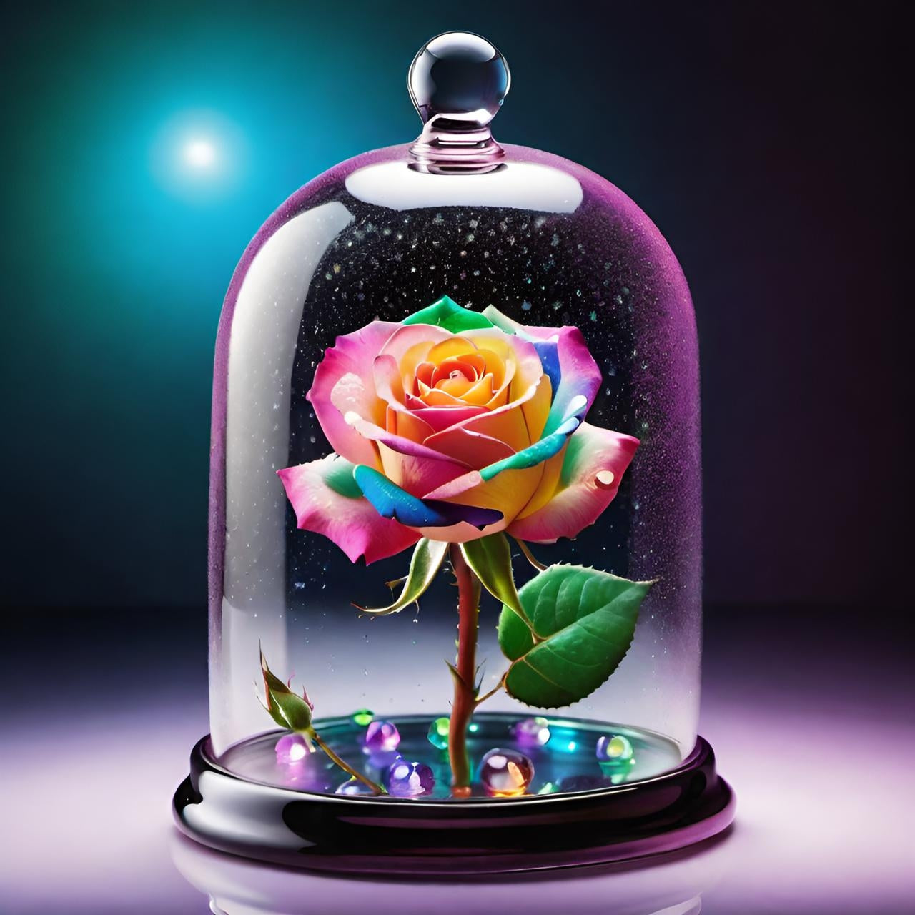Rainbow Bloom Within Diamond Painting Kit