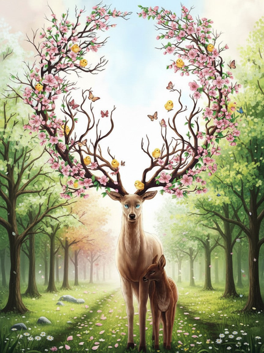 Antlers of Spring Diamond Painting Kit