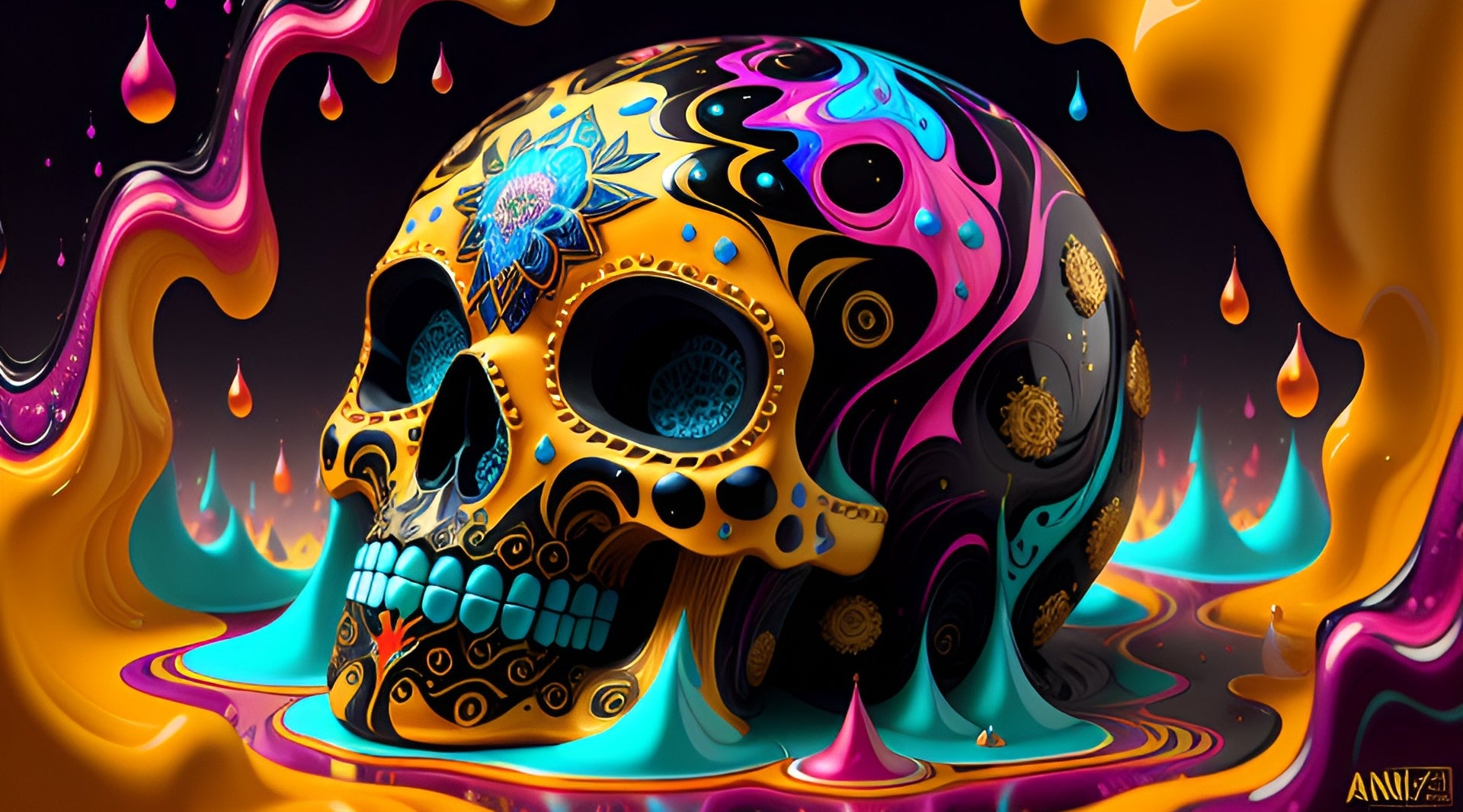 Vibrant Sugar Skull