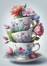 Tea Cup Cascade Diamond Painting Kit